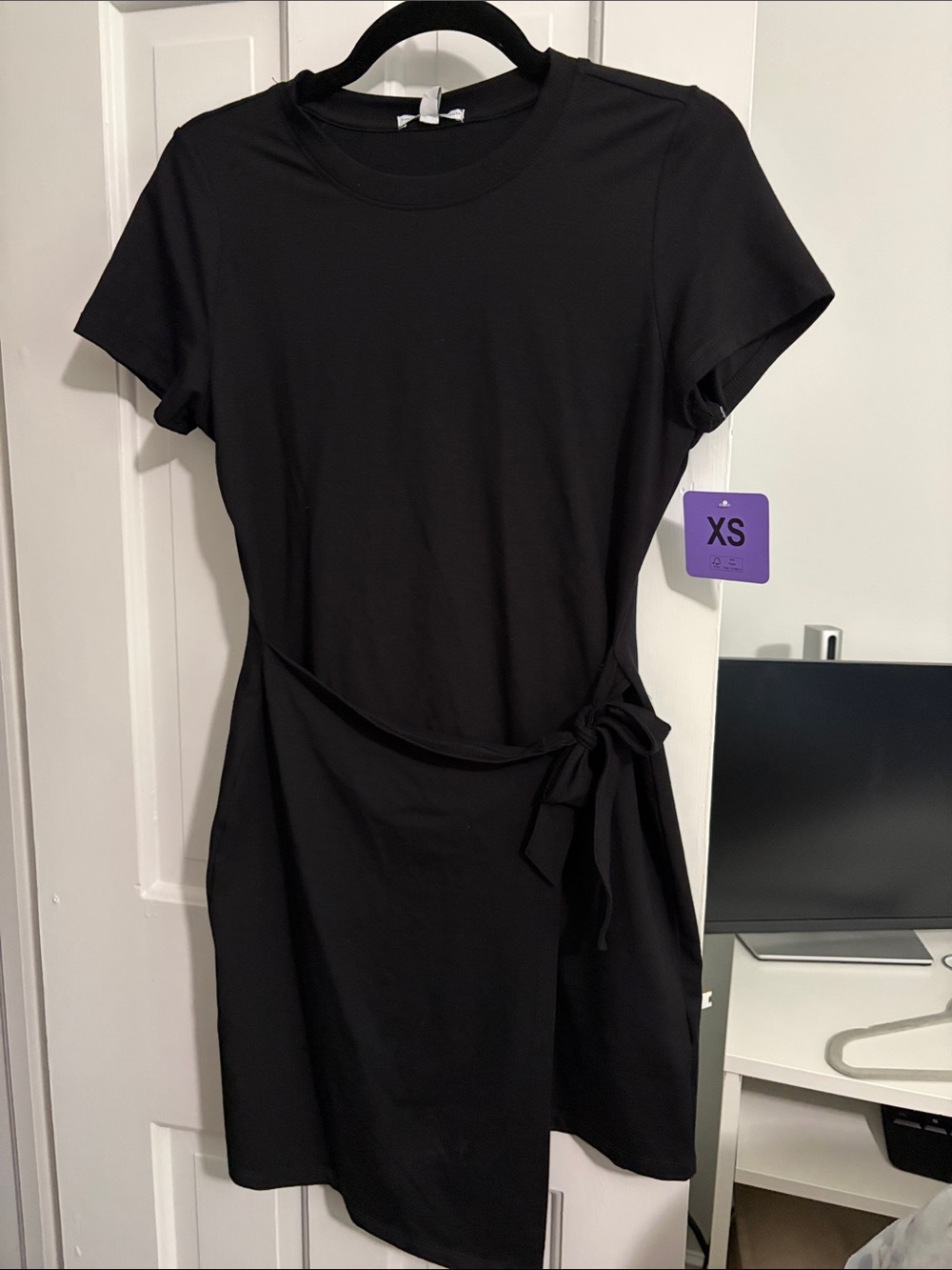 Threads 4 Thought Black Asymmetrical Tie-Waist Dress